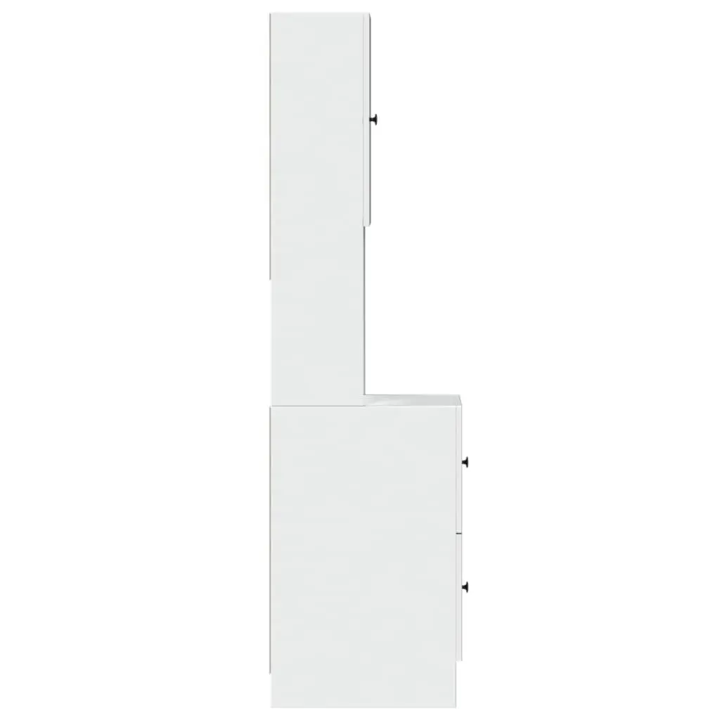 Kitchen Cabinet White Storage Unit with Doors Drawers 35x50x180cm