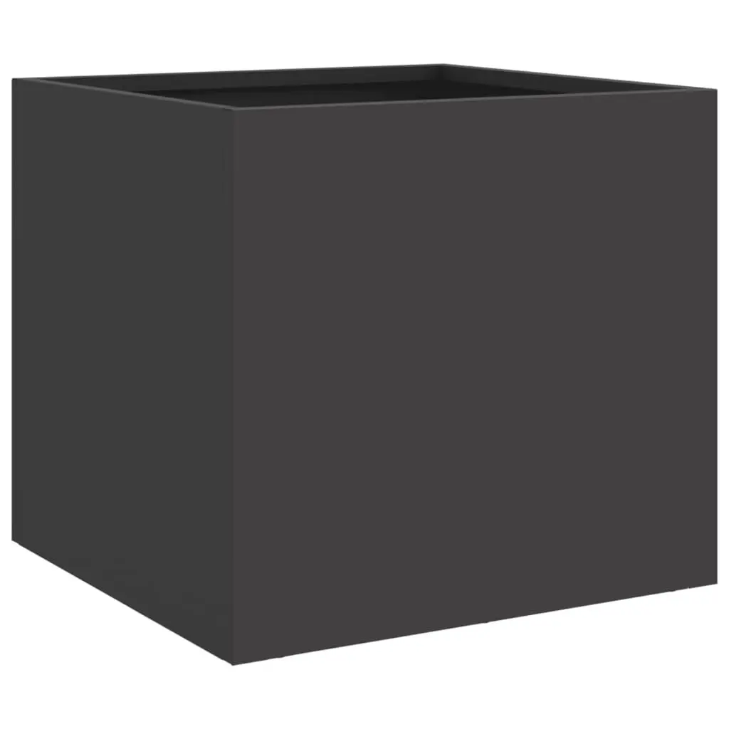Steel Planters Black 32x30x29 cm 2 Piece Garden Flower Pot Raised Bed Outdoor