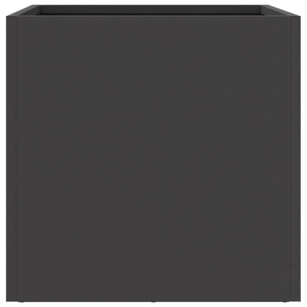 Steel Planters Black 32x30x29 cm 2 Piece Garden Flower Pot Raised Bed Outdoor
