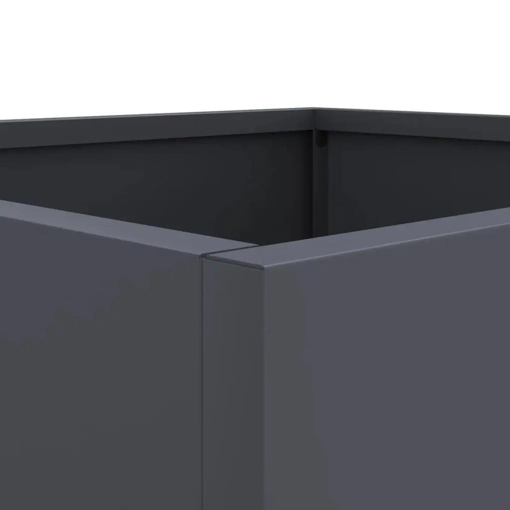 Steel Garden Planters Sturdy Frame Anthracite 32x30x29 cm