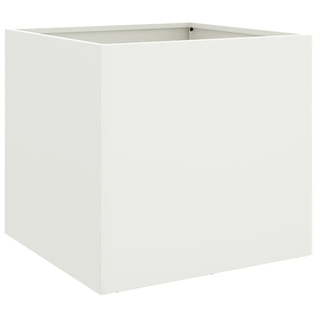 Raised Planter White Steel Frame 42 x 40 x 39 cm