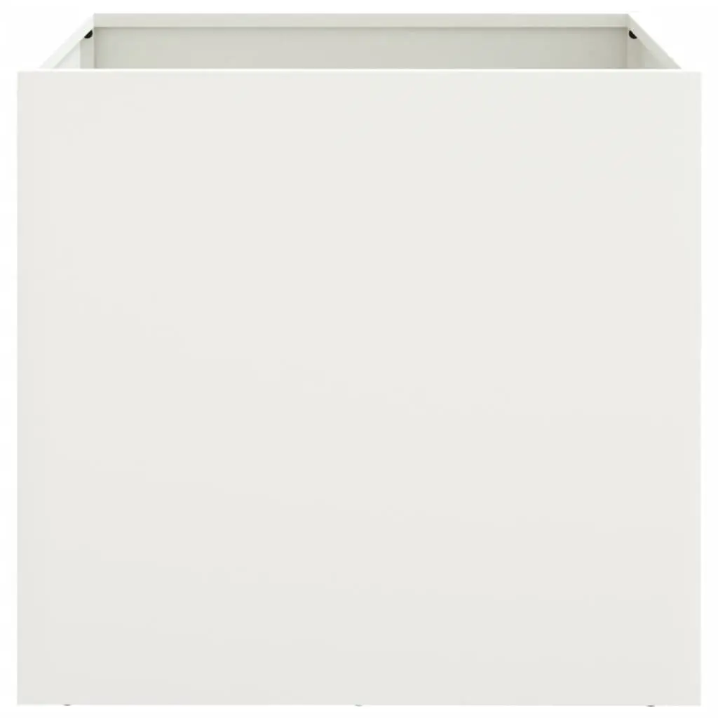 Raised Planter White Steel Frame 42 x 40 x 39 cm