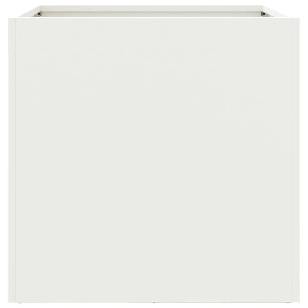 Raised Planter White Steel Frame 42 x 40 x 39 cm