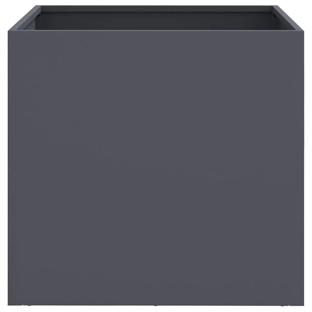 Steel Planter Anthracite Raised Bed 42 x 40 x 39 cm Outdoor Pots Decorative