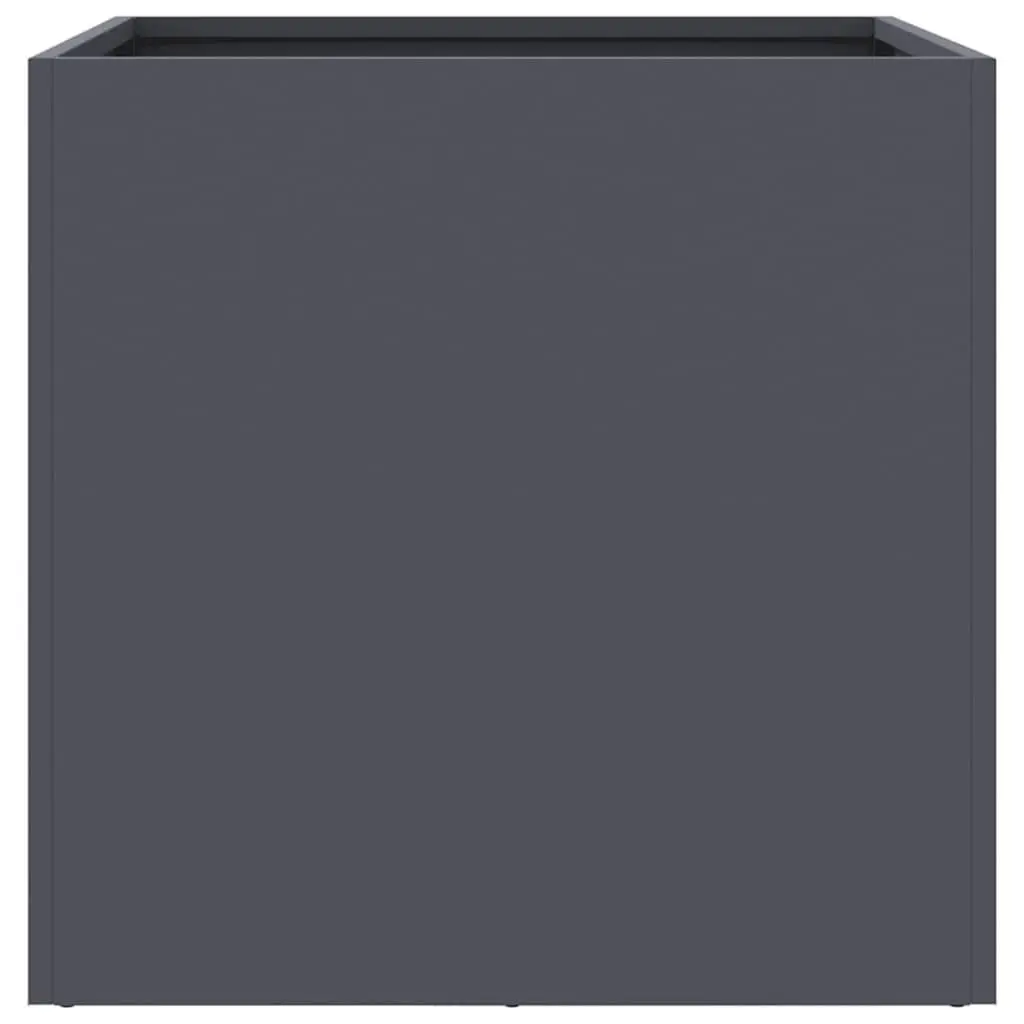 Steel Planter Anthracite Raised Bed 42 x 40 x 39 cm Outdoor Pots Decorative
