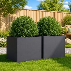 Friendly Anthracite Raised Planter Boxes - 2 Pack