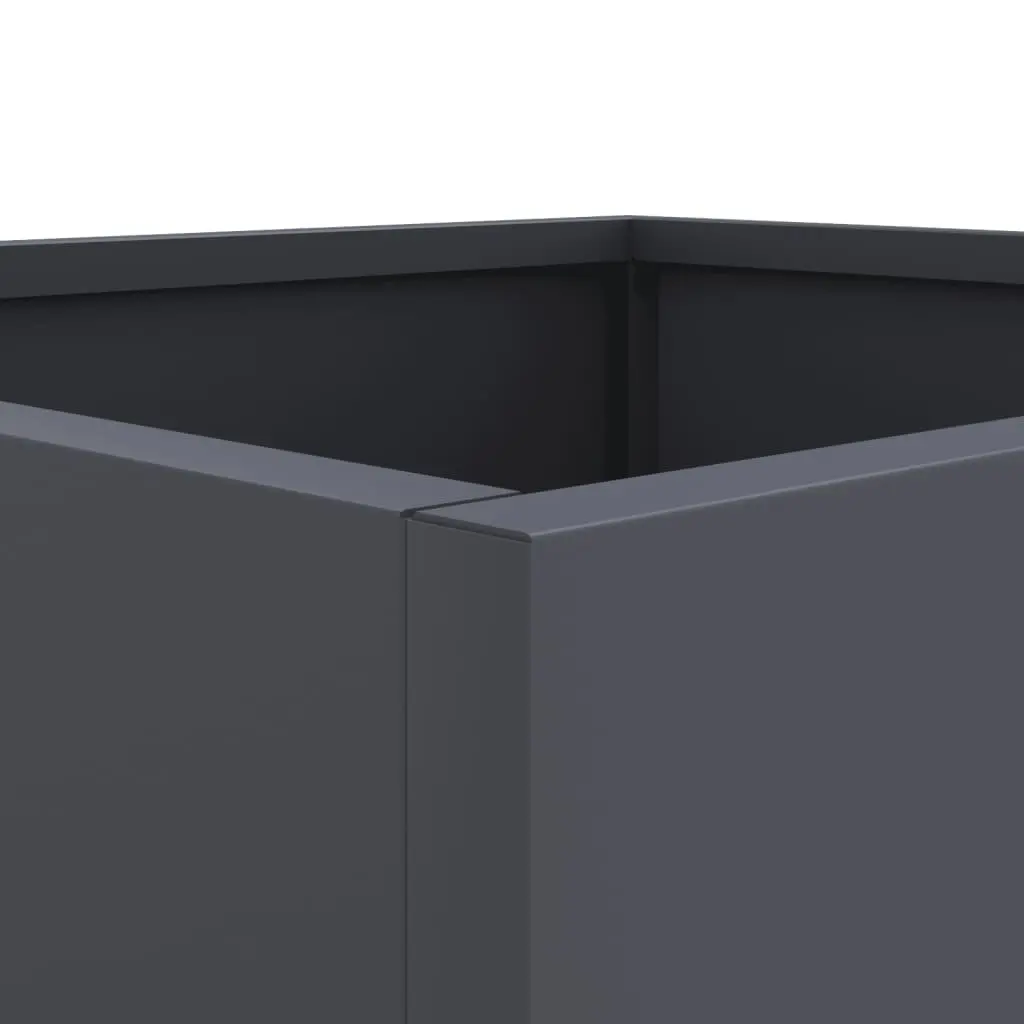 Raised Bed Planter Boxes Anthracite Steel Frame 42 x 40 x 39 cm 2 Piece