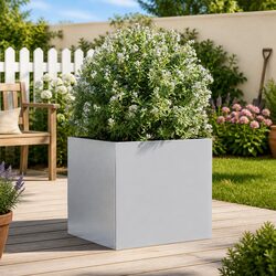 Galvanised Steel Planter Garden Pot Raised Bed Flowers Plants Balcony Patio