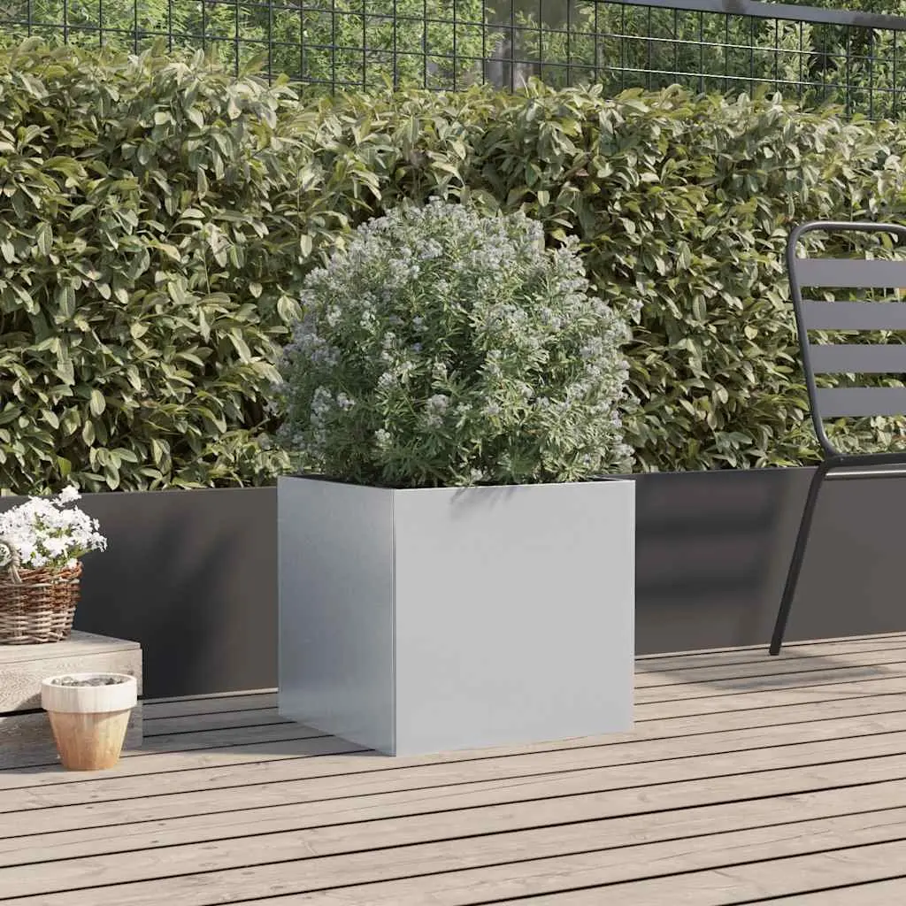 Galvanised Steel Planter Garden Pot Raised Bed Flowers Plants Balcony Patio