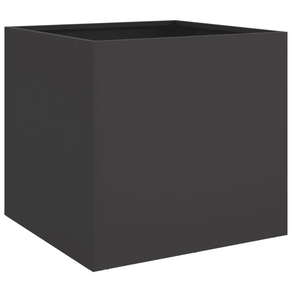 Steel Planter Black Raised Garden Bed 49 x 47 x 46 cm