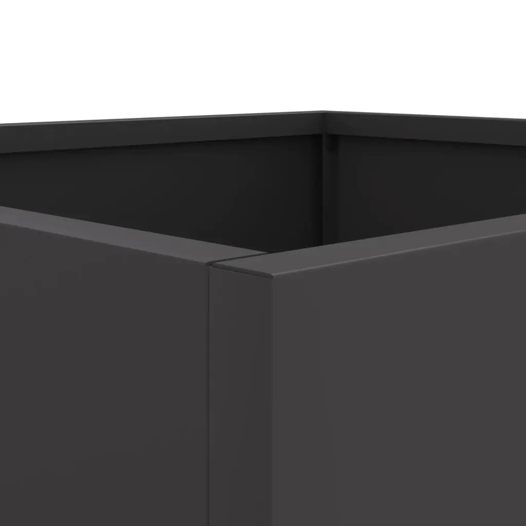Steel Planter Black Raised Garden Bed 49 x 47 x 46 cm