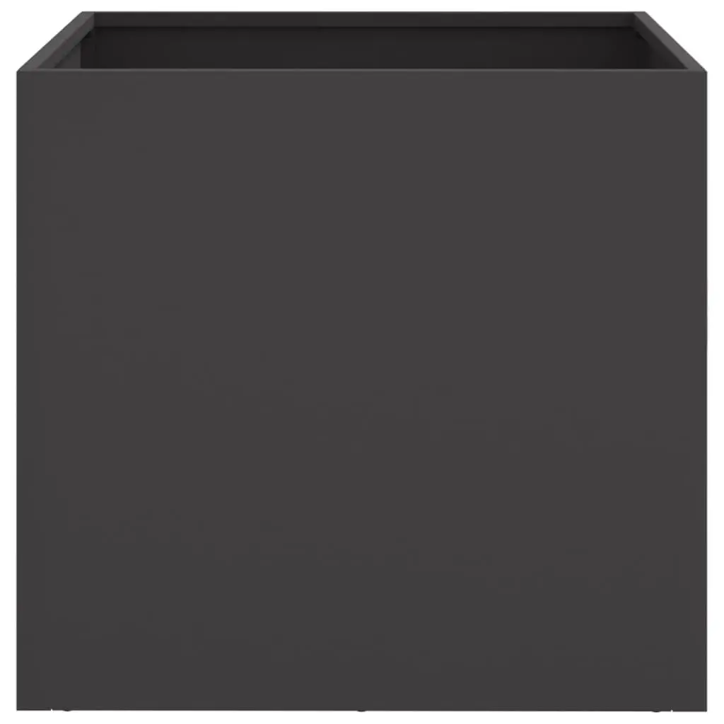 Steel Planters Black Outdoor Garden Flower Box 49x47x46cm 2 Piece