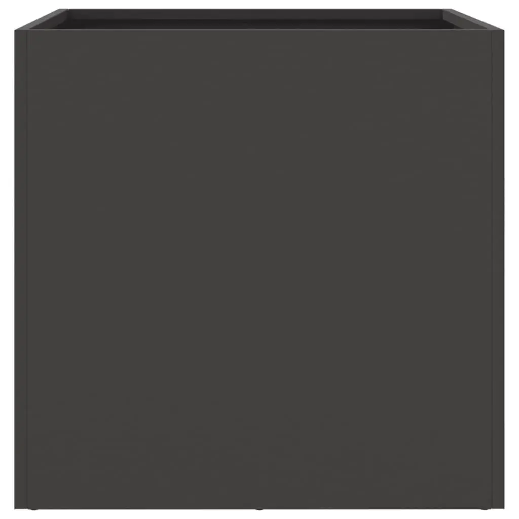 Steel Planters Black Outdoor Garden Flower Box 49x47x46cm 2 Piece
