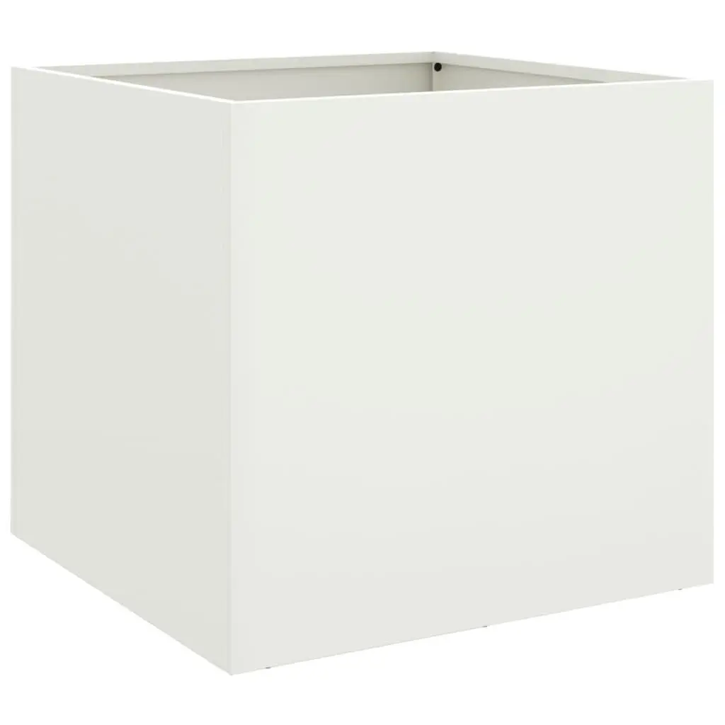 Raised Garden Planter Steel Frame White 49L x 47W x 46H cm