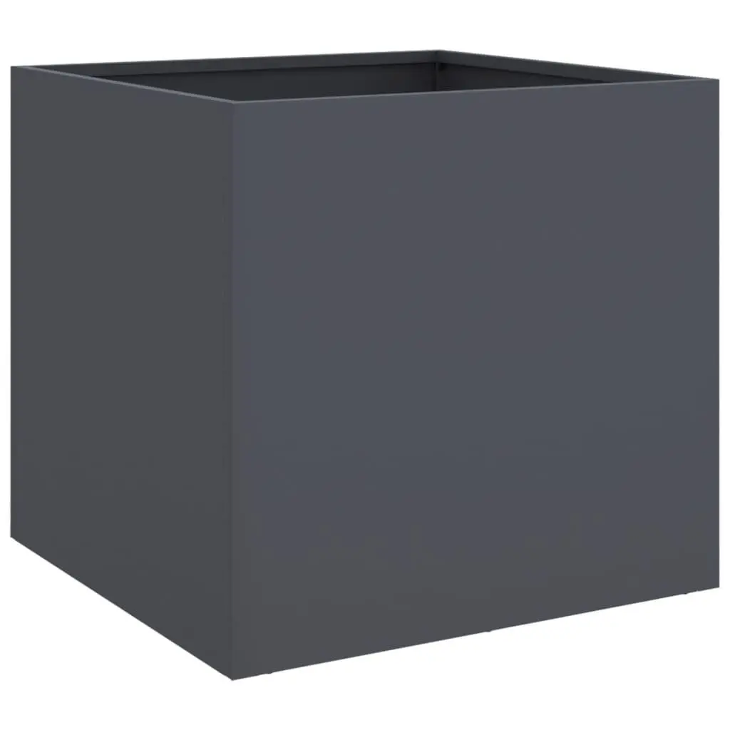 Steel Planter Anthracite Colour Cold-Rolled Steel 49 x 47 x 46 cm Garden Raised Bed Flower Box