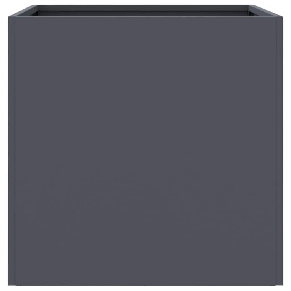 Steel Planter Anthracite Colour Cold-Rolled Steel 49 x 47 x 46 cm Garden Raised Bed Flower Box