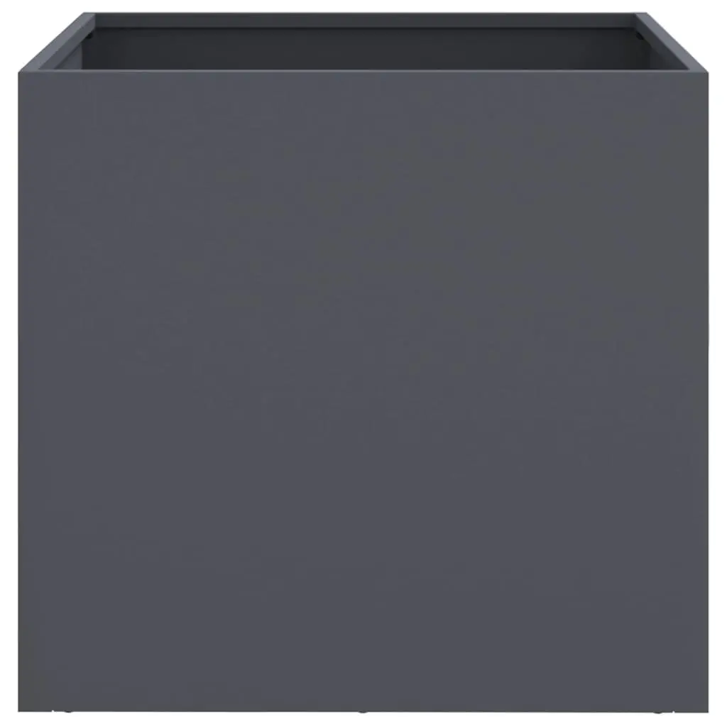 Garden Planters Anthracite Raised Beds Steel Frame 49L x 47W x 46H cm 2 Piece