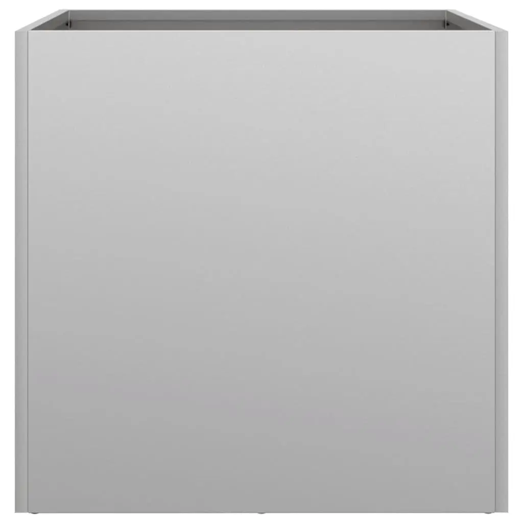 Garden Planters Galvanised Steel Silver 49x47x46 cm 2 Piece Set