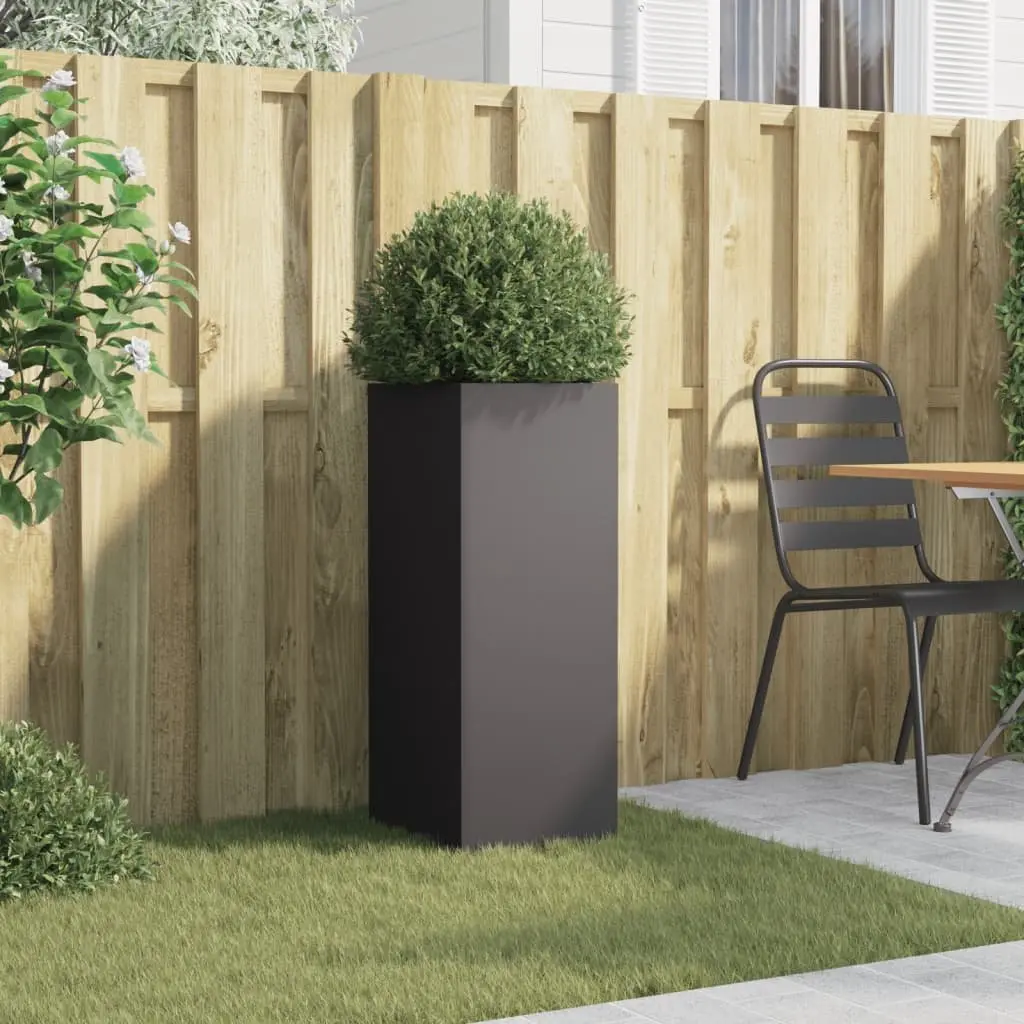 Black Steel Planter for Outdoor Decor