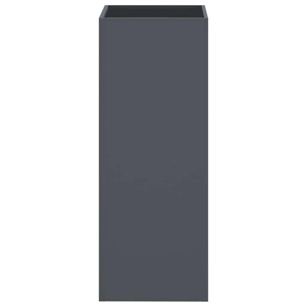 Steel Planter Anthracite Outdoor Garden Flower Box 32 x 29 x 75 cm