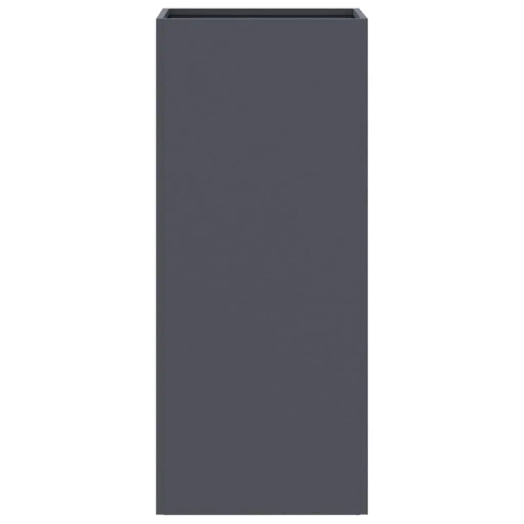 Steel Planter Anthracite Outdoor Garden Flower Box 32 x 29 x 75 cm