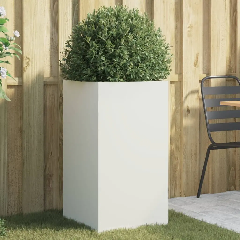 White Steel Planter
