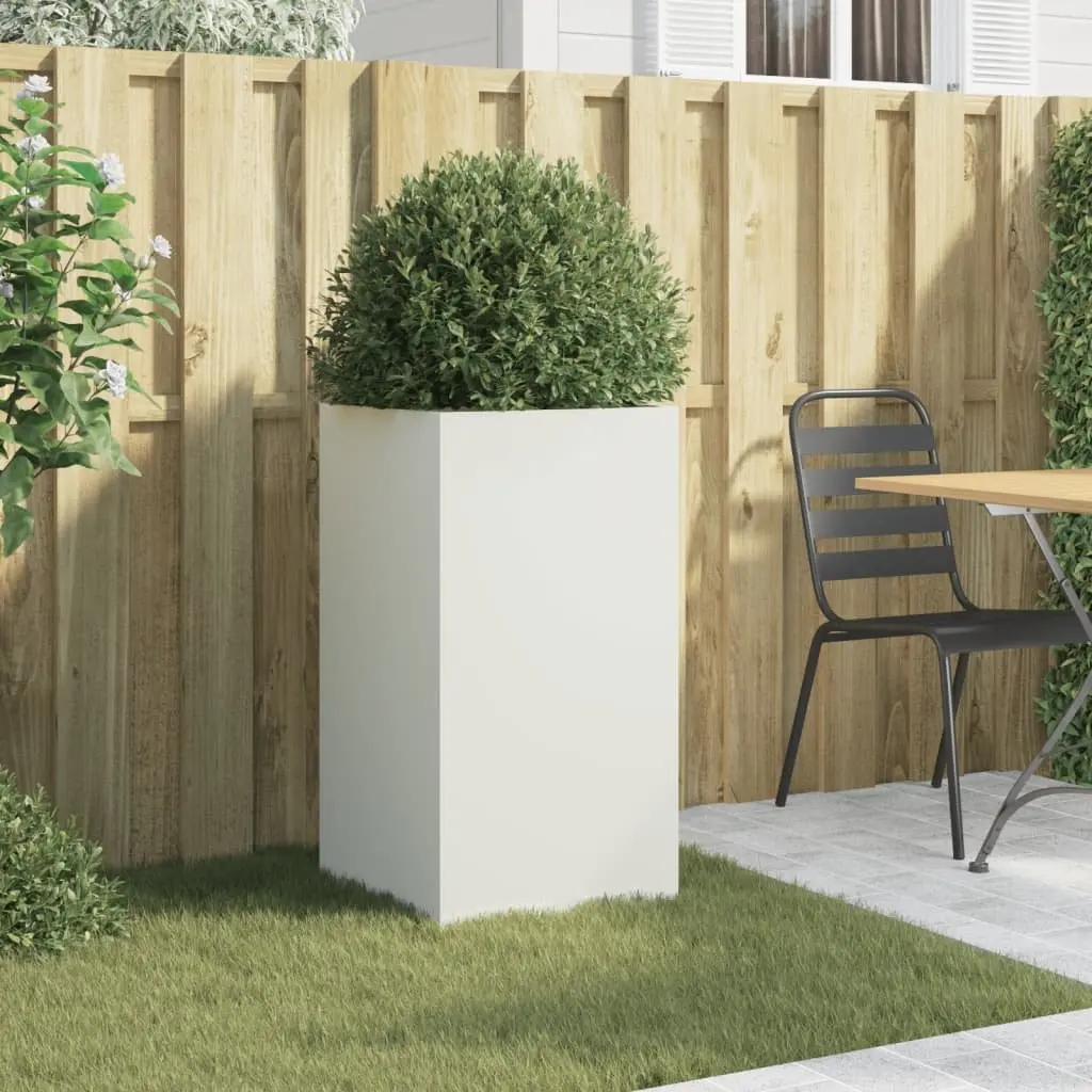 White Steel Planter