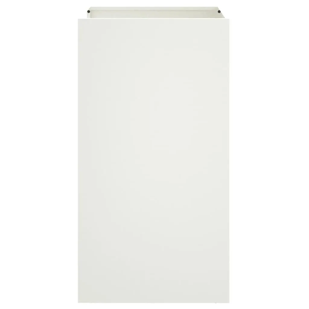 White Steel Planter