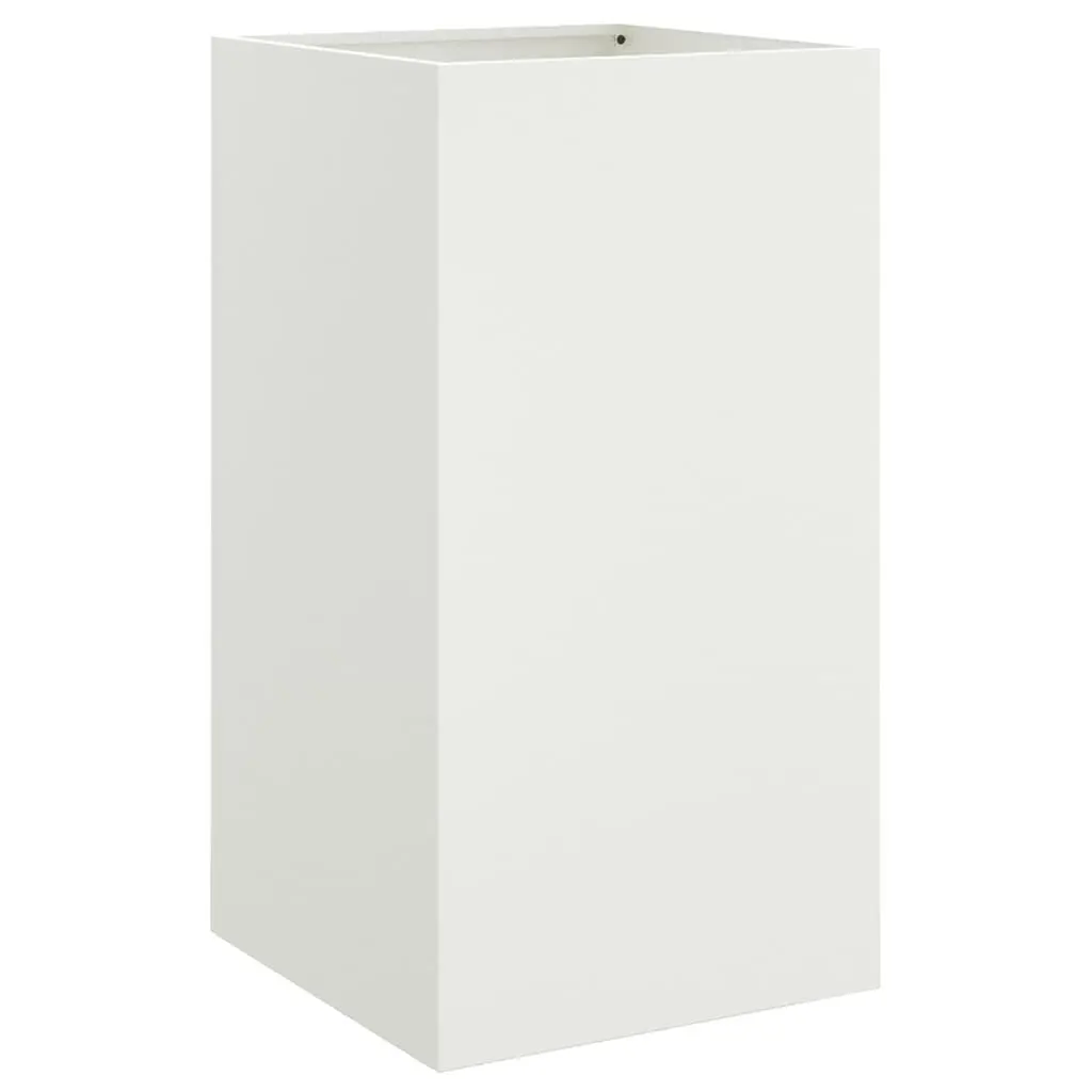 White Steel Planter