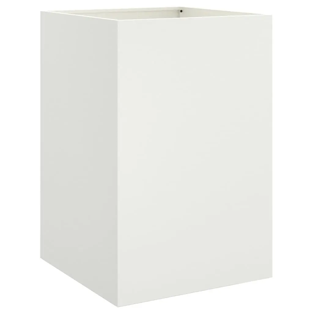 White Steel Planter Sturdy Cold-Rolled Steel Frame 52W x 48D x 75H cm