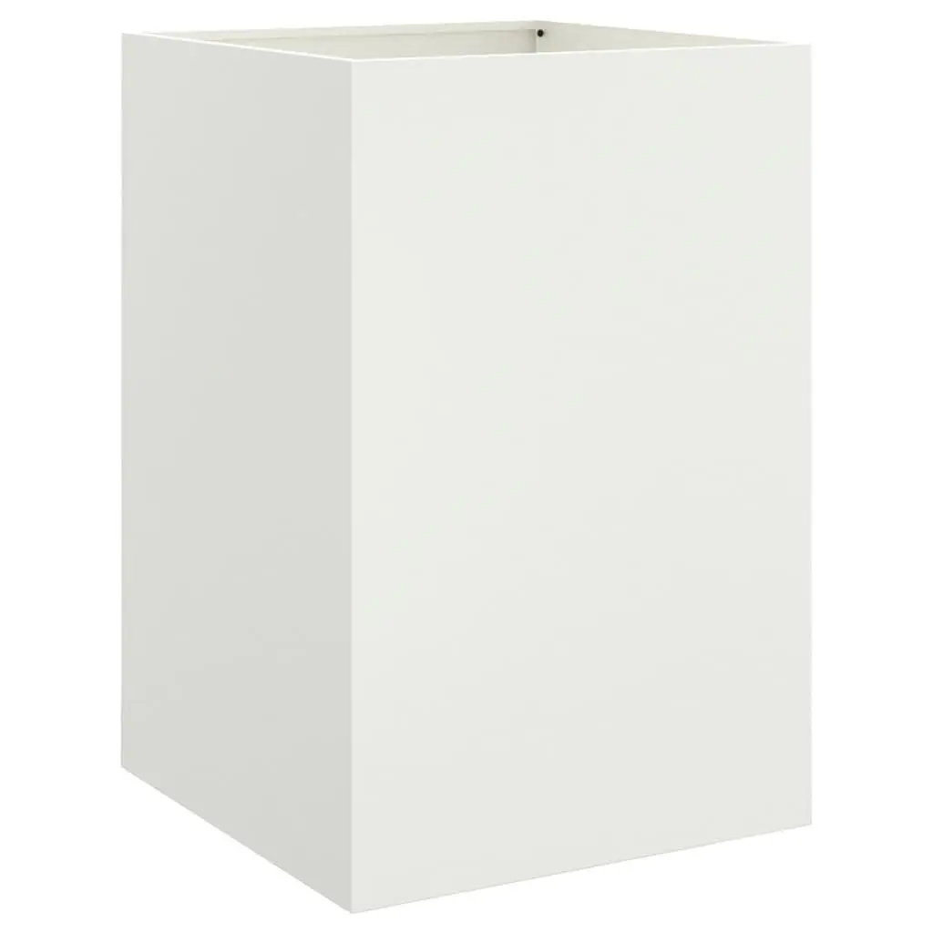 White Steel Planter Sturdy Cold-Rolled Steel Frame 52W x 48D x 75H cm