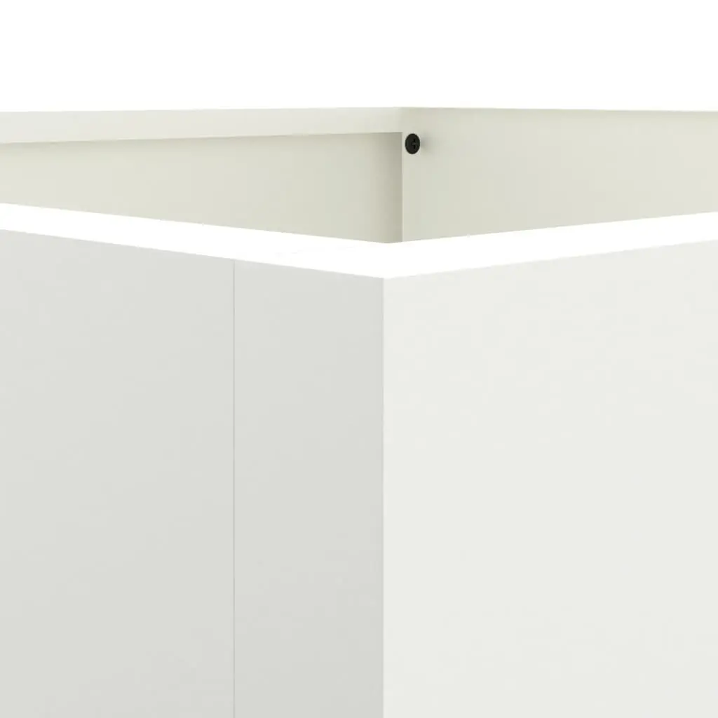 White Steel Planter Sturdy Cold-Rolled Steel Frame 52W x 48D x 75H cm