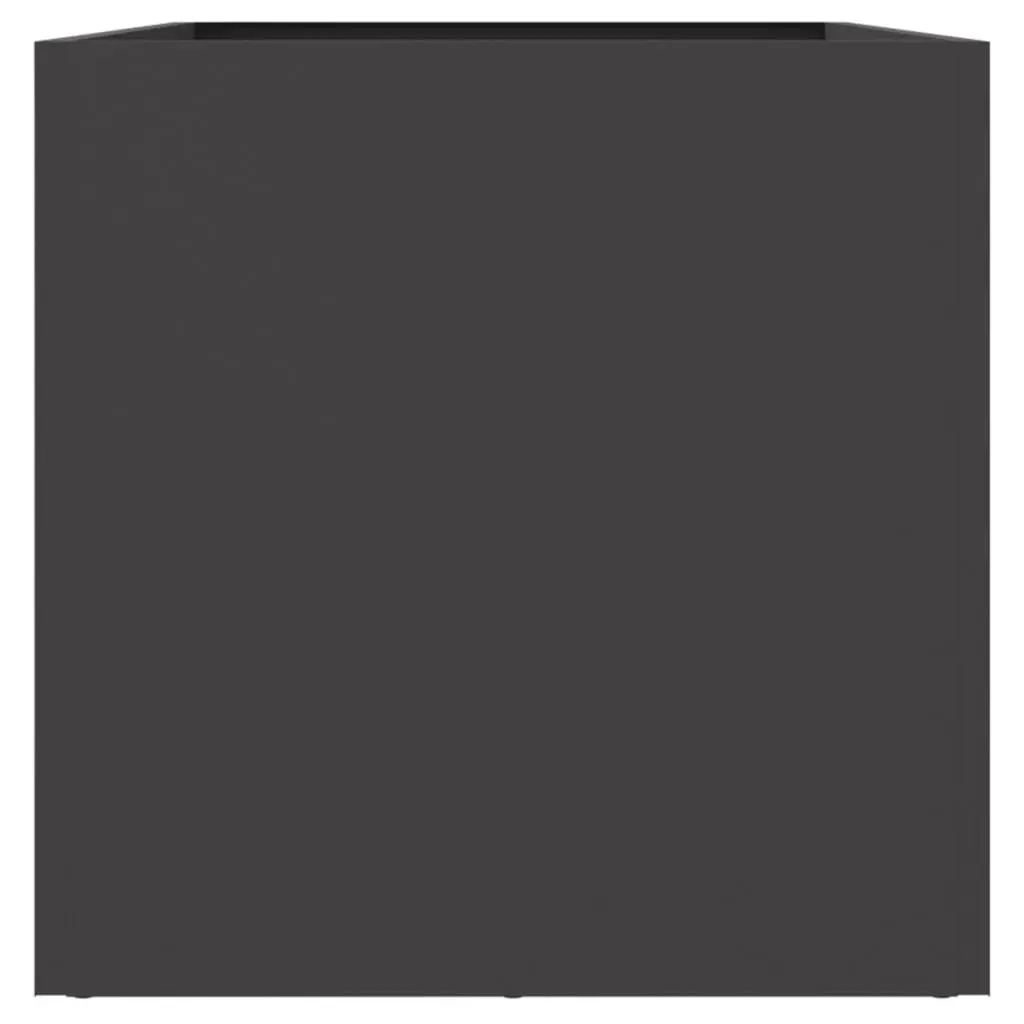 Steel Planter Box Cold-Rolled Black 62 x 30 x 29 cm Outdoor Garden Flower Decor