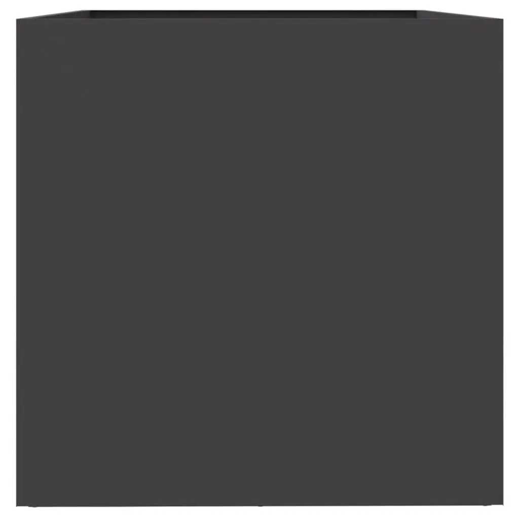 Steel Planter Box Black Cold-rolled Steel 62 x 40 x 39 cm Outdoor Garden Decor