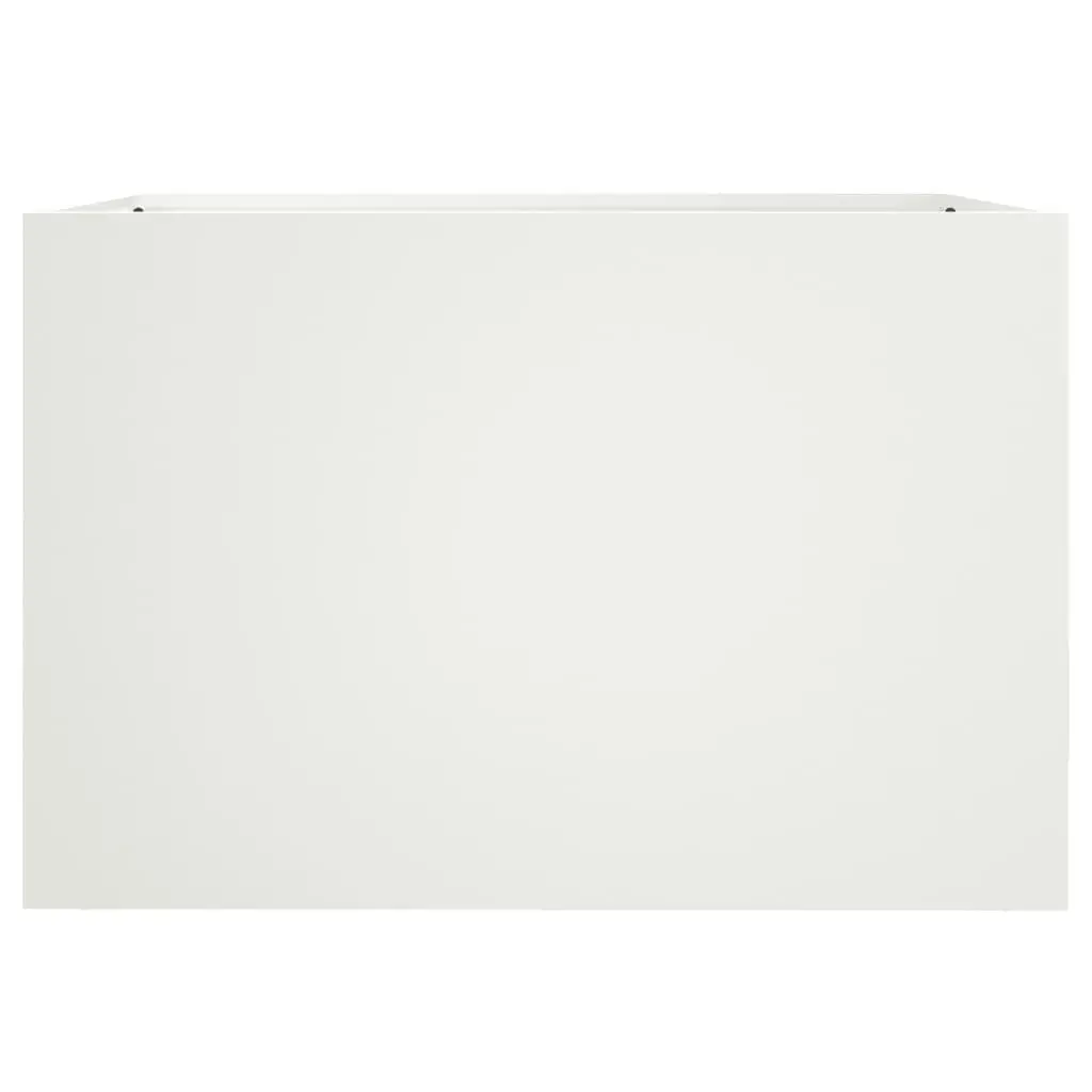 White Steel Planter for Gardening Joy