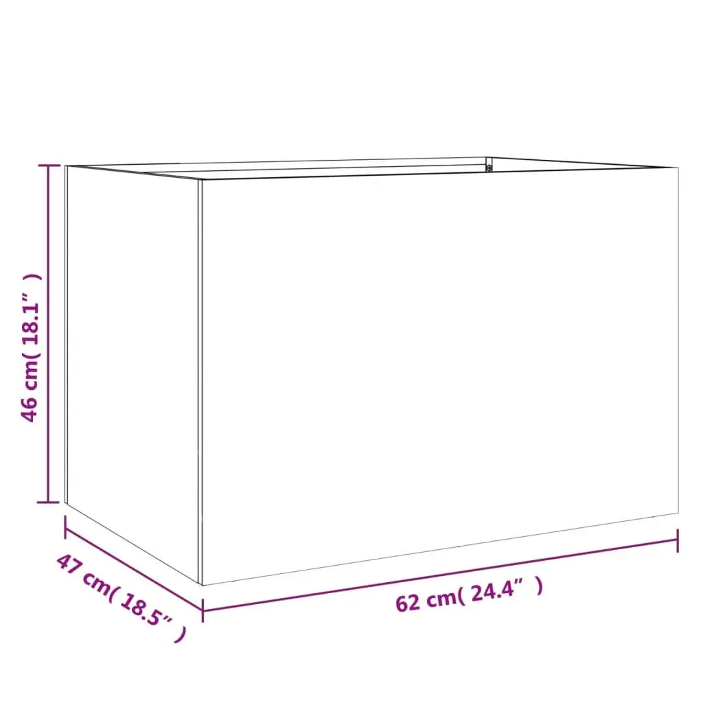 White Steel Planter for Gardening Joy