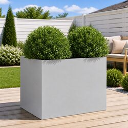 Galvanised Steel Planter Silver Garden Raised Bed Outdoor Patio Flower Box Decor