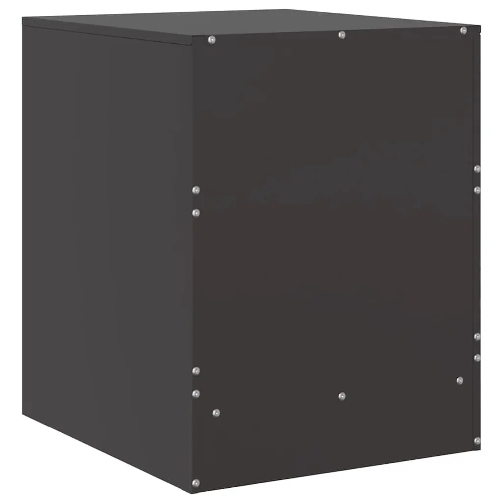 Bedside Cabinets 2 pcs Black Storage Tables Bedroom Nightstand Furniture Set