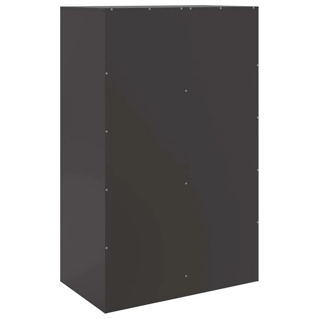 Sideboard Black Steel Frame 67x39x107 cm Storage Cabinet Buffet Furniture
