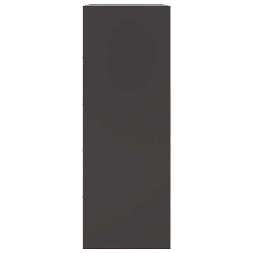Sideboard Black Steel Frame 67x39x107 cm Storage Cabinet Buffet Furniture