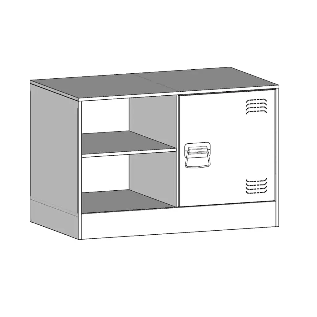 TV Cabinet Black 67x39x44 cm 2 Pieces Storage Unit Display Furniture