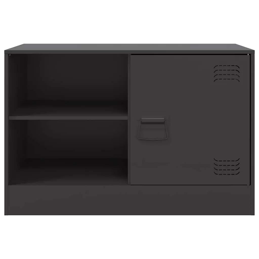 TV Cabinet Black 67x39x44 cm 2 Pieces Storage Unit Display Furniture
