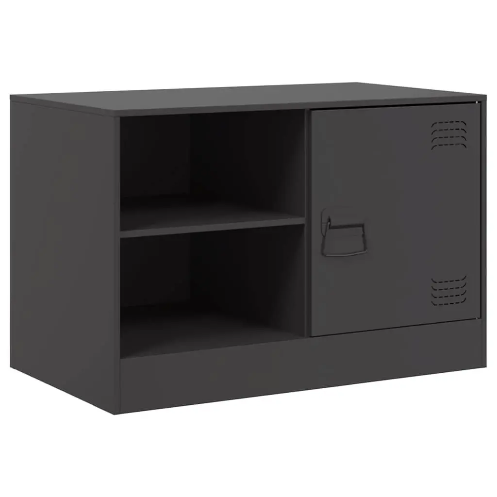 TV Cabinet Black 67x39x44 cm 2 Pieces Storage Unit Display Furniture