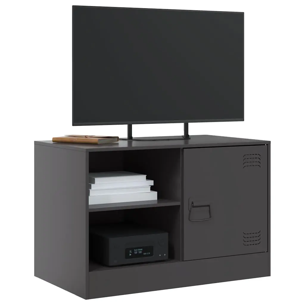 TV Cabinet Black 67x39x44 cm 2 Pieces Storage Unit Display Furniture