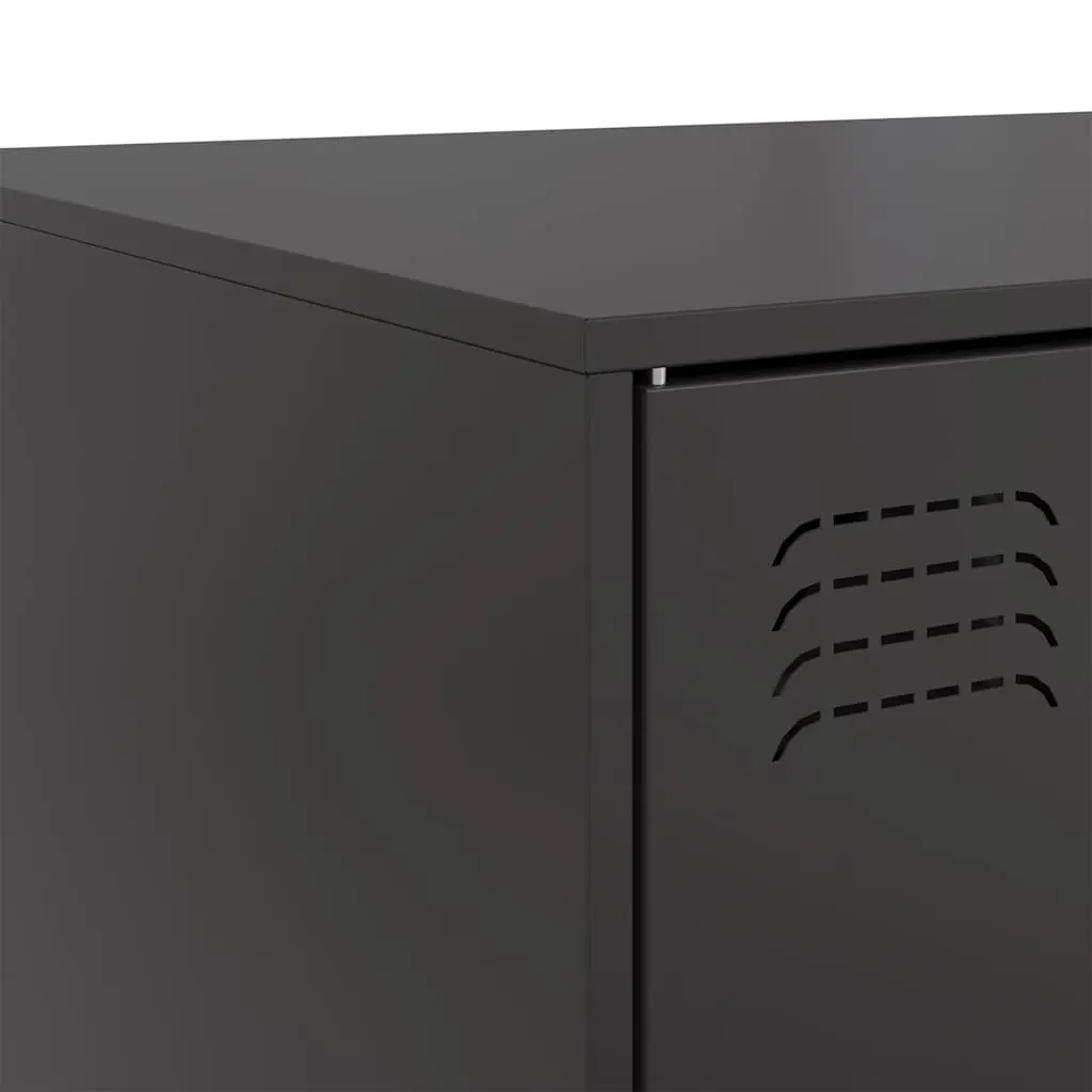 Coffee Table Black Modern Design Storage Shelves Living Room Furniture