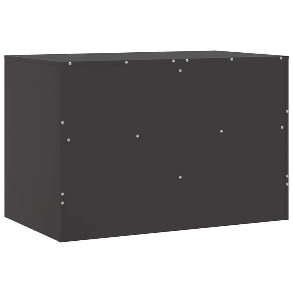 TV Cabinet Black Storage Unit 2 Pieces 67 x 39 x 44 cm
