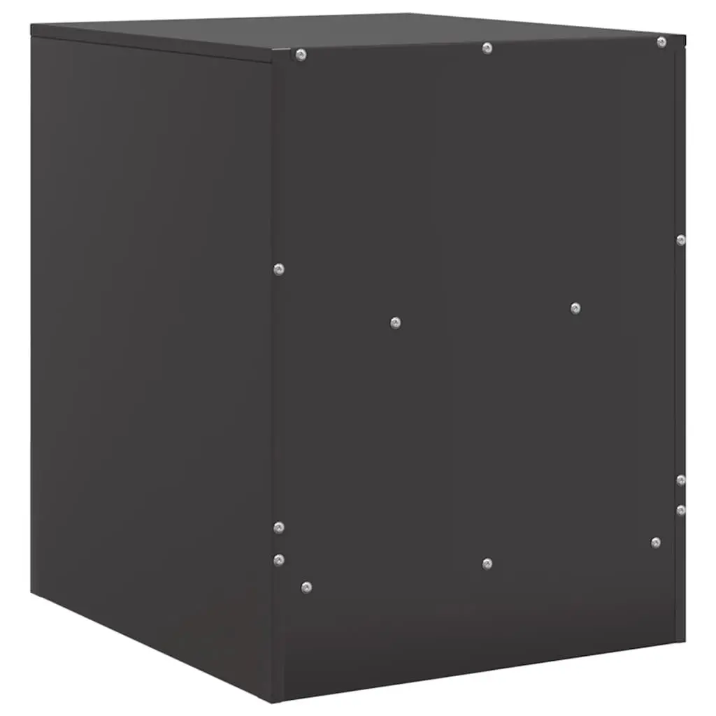 Bedside Cabinets Black 2 Piece Nightstand Storage 34.5x39x44cm