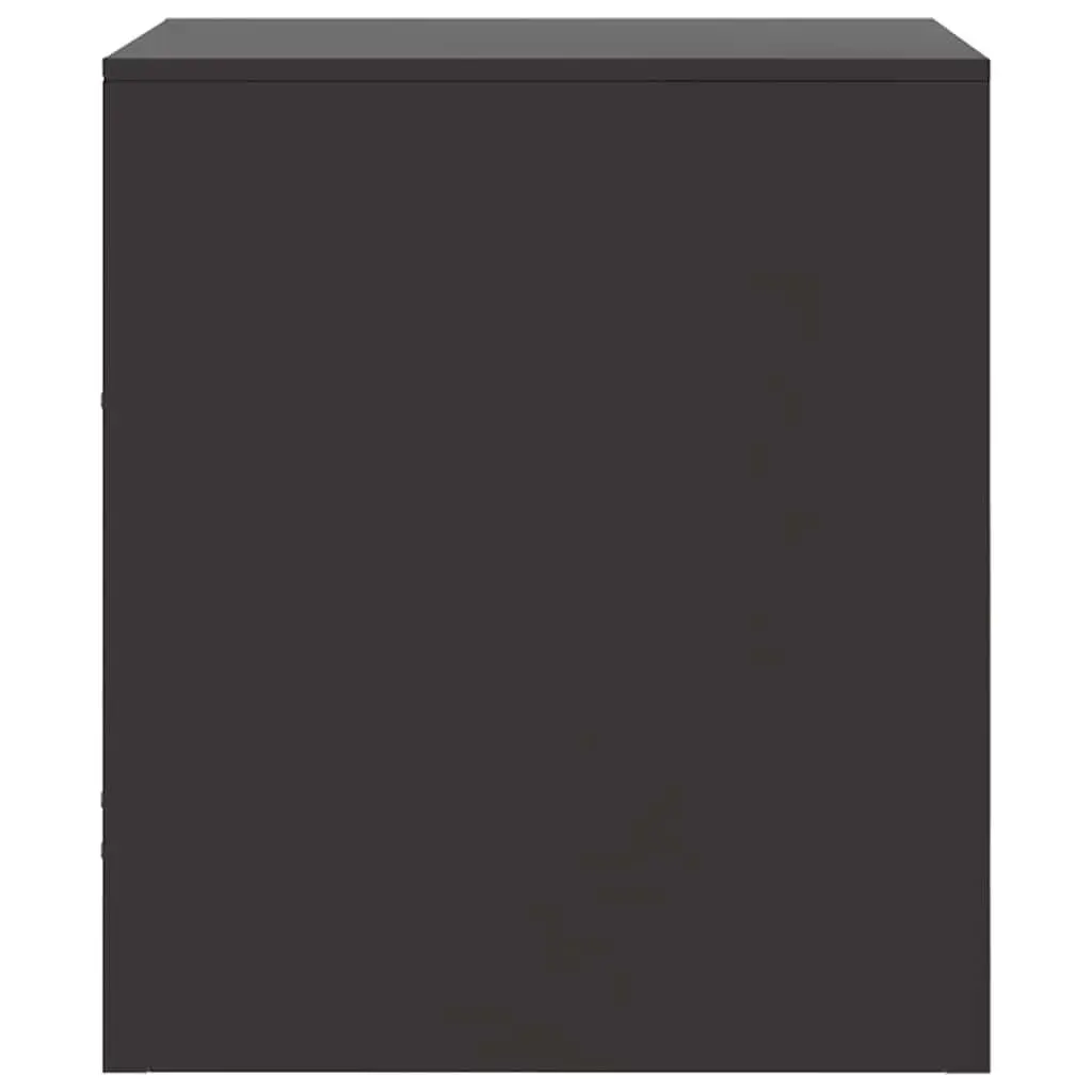 Bedside Cabinets Black 2 Piece Nightstand Storage 34.5x39x44cm