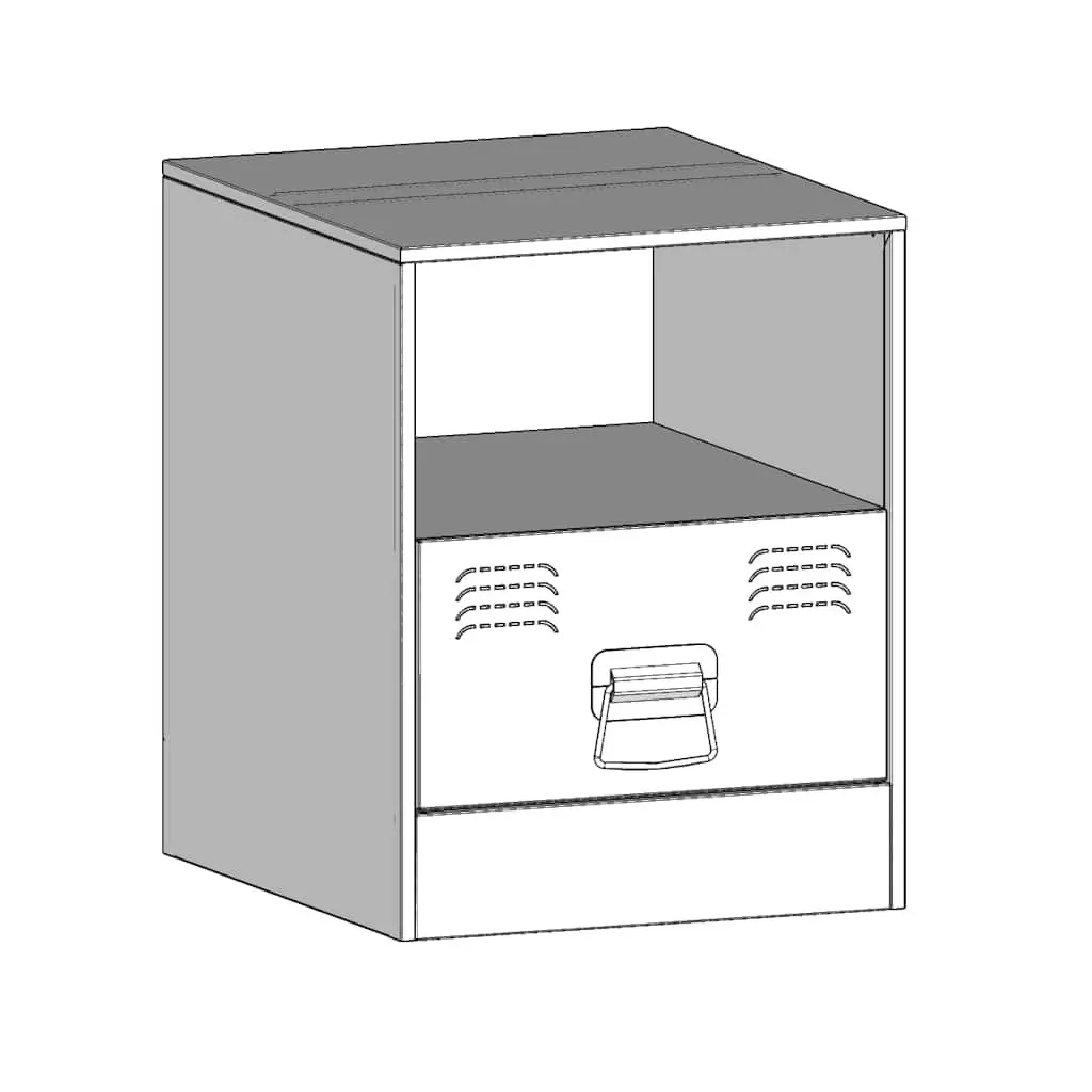 Bedside Cabinets Black 2 Piece Nightstand Storage 34.5x39x44cm