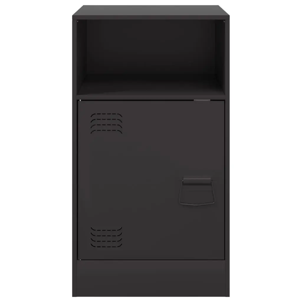 Bedside Cabinet Black Storage Nightstand 34.5 x 39 x 62 cm